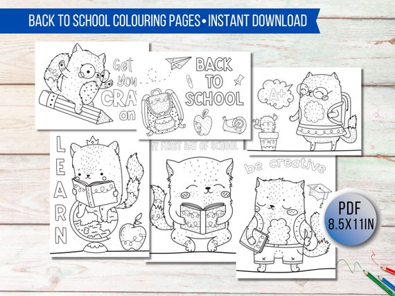 Dibujos para colorear de regreso a clases para niãos actividades imprimibles del primer dãa de clases