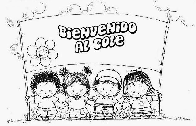 Colorea tus dibujos de regro a clas para colorear y pintar feliz inicio de clas feliz regro a clas bienvenida al colegio