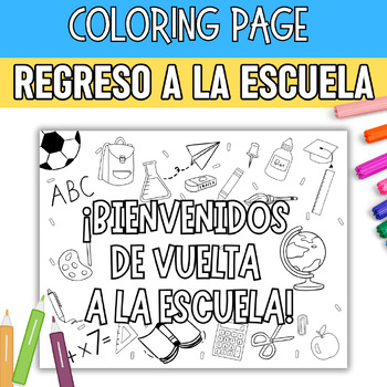 Primer dia de escuela colorear tpt