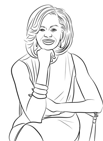 Michelle obama coloring page from famous people category select from printable crafts of cartâ coloring pages coloring pages inspirational michelle obama