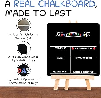 First day of school board made in usa in x in
