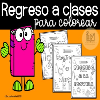 Primer dia de escuela colorear tpt