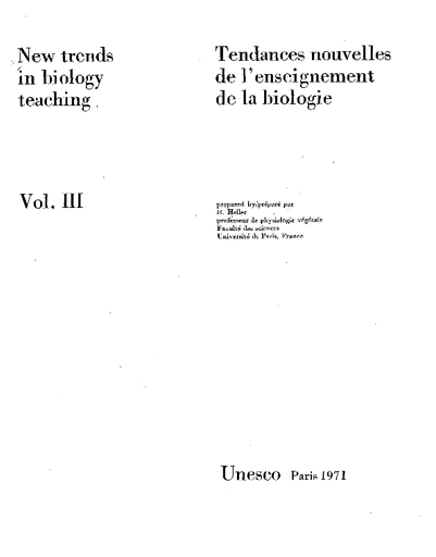 New trends in biology teaching v