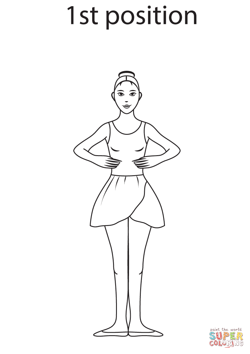 Dibujo de ra posiciãn de ballet para colorear dibujos para colorear imprimir gratis ballet positions dance coloring pages ballet technique