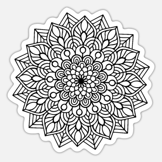 Mandala coloring creative dign kids diy pegatina