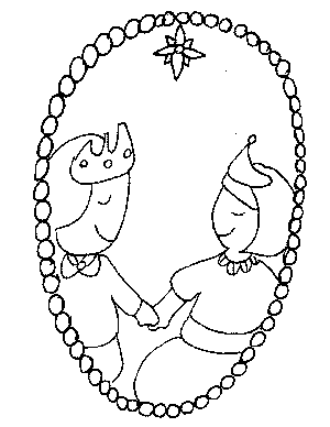 Prince and princess coloring page