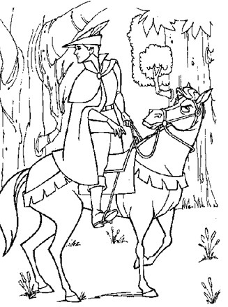 Sleeping beauty coloring page