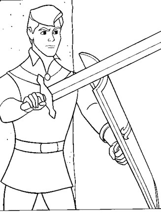 Sleeping beauty coloring page