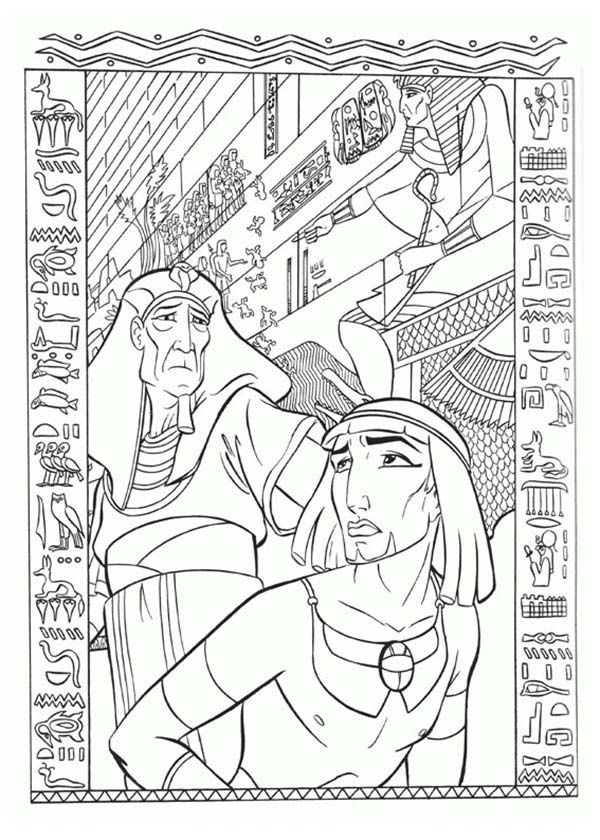 Prince of egypt the prince of egypt punished by pharaoh coloring pages theâ prince of egypt coloring pages coloring books