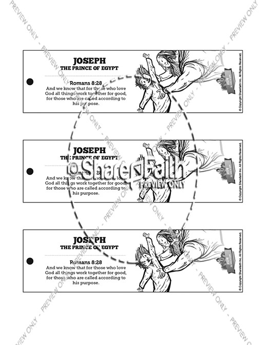 The story of joseph the prince of egypt bible bookmarks clover media