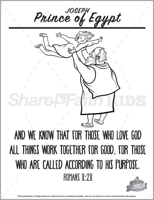 Genesis the story of joseph preschool coloring pages â