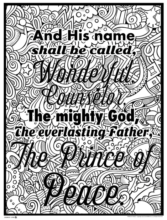 Faith themed coloring posters â debbie lynn