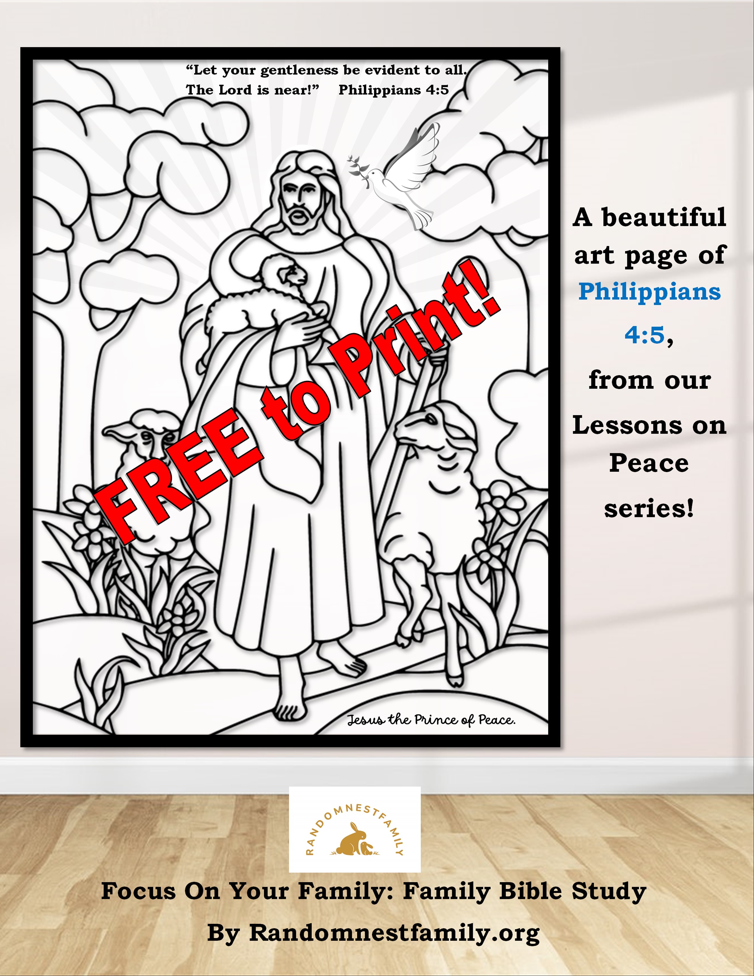 Gentlenessâ philippians coloring sheet