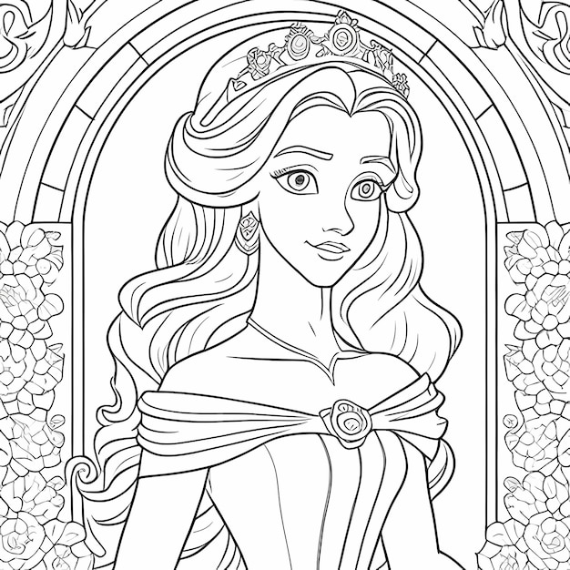 Premium ai image prince and princess delight coloring pages for girls with royal charm