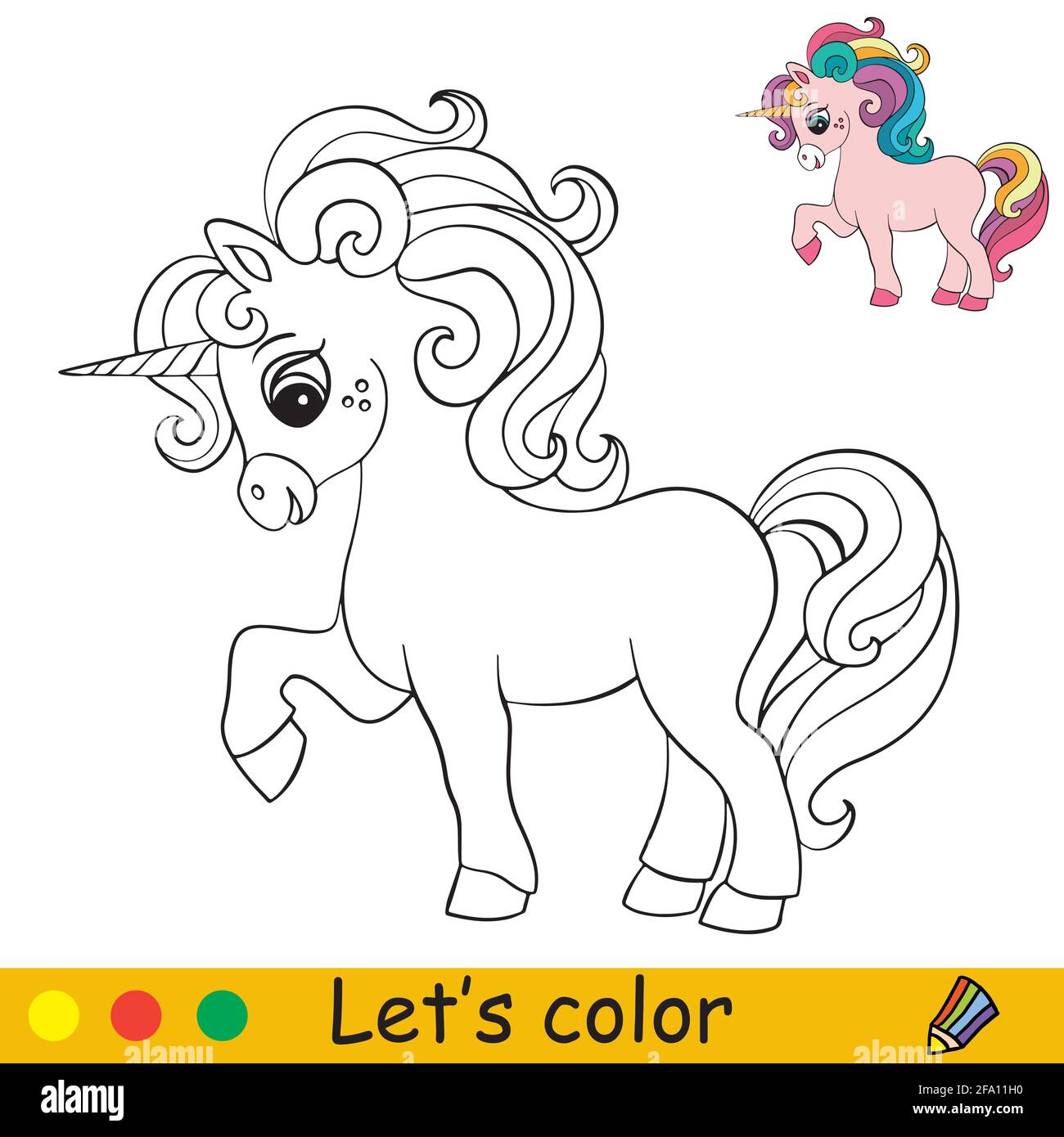 Coloring unicorn hi