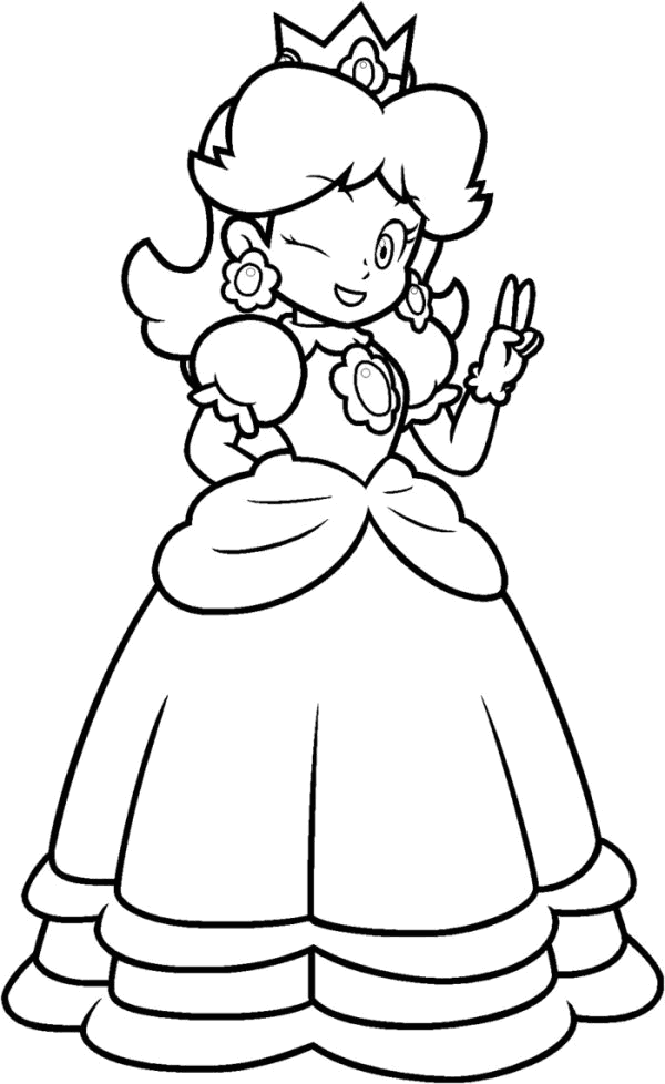 Pics of mario princess coloring pages