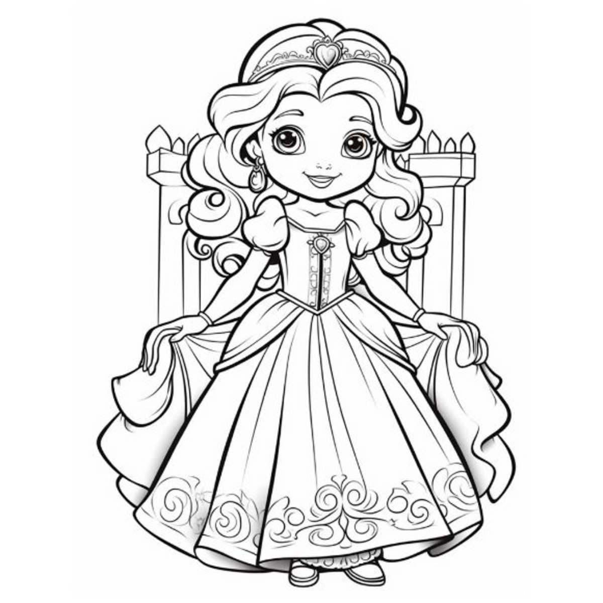 Kit infantil princesas desenhos para imprimir e colorir