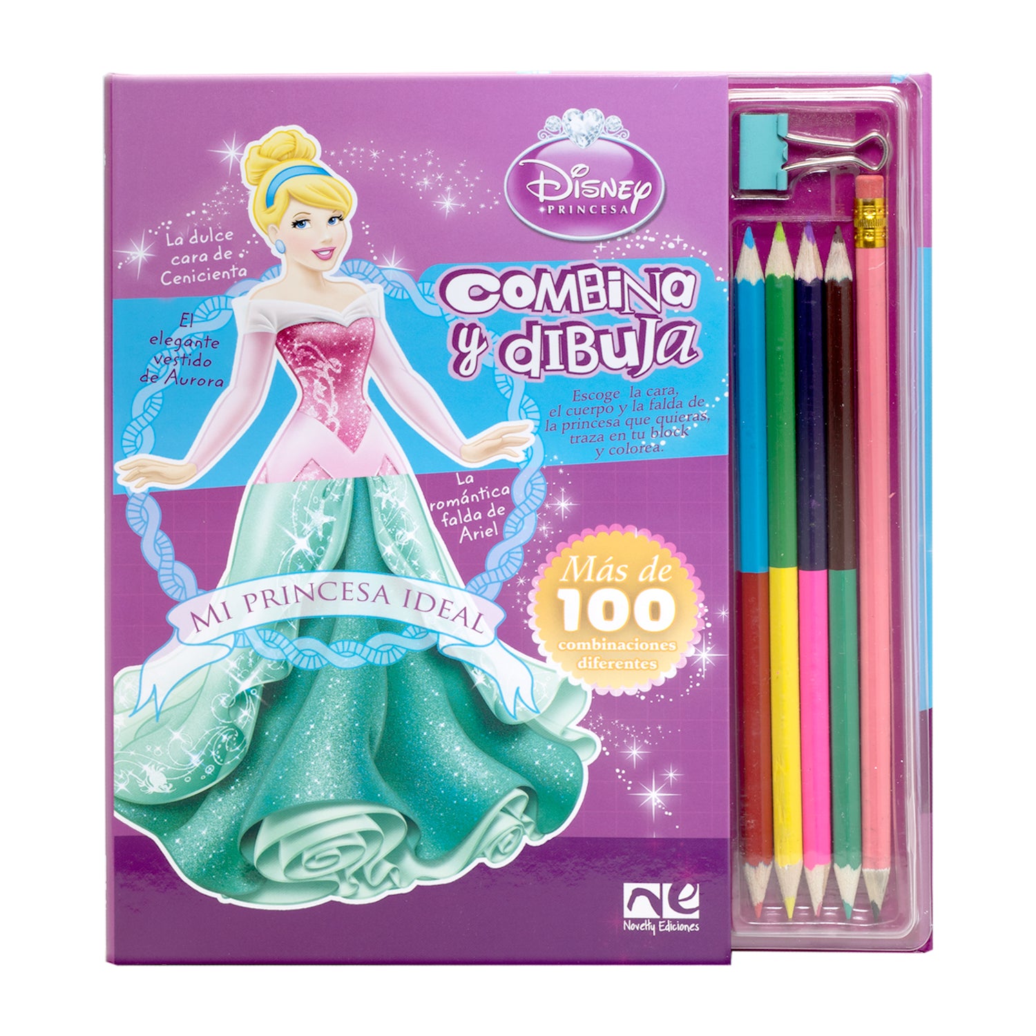 Libro combina y dibuja princesa disney princesas libros pa â corp