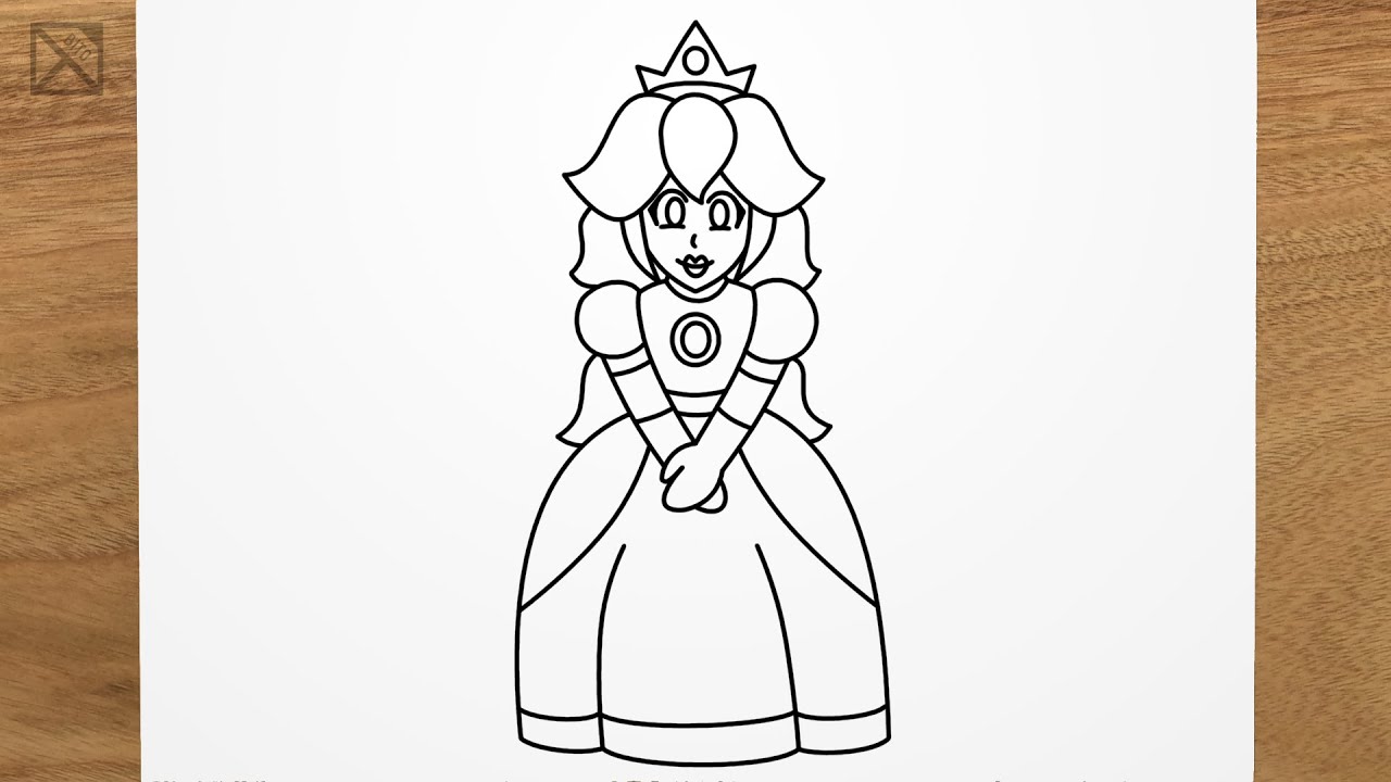 E disegnare la principessa peach super mario