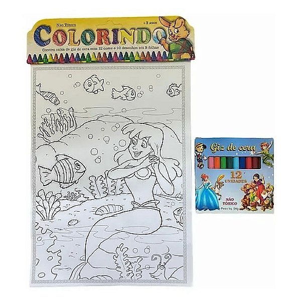 Desenhos para colorir princesas animais educativo giz de cera