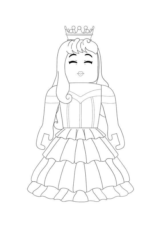Princesa roblox para colorear imprimir e dibujar â