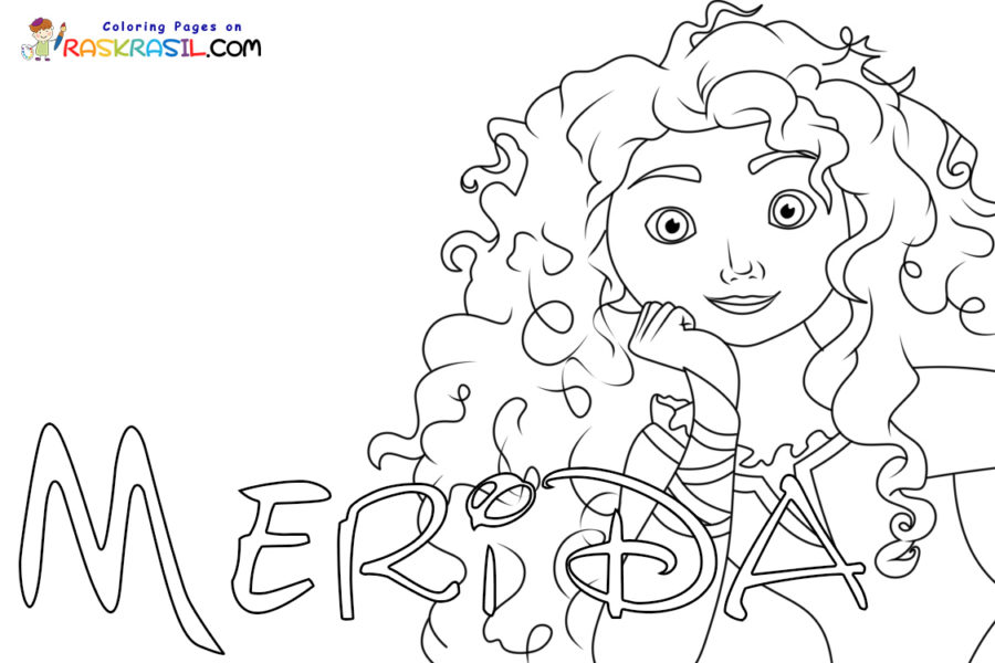 Desenhos de princesa merida para colorir