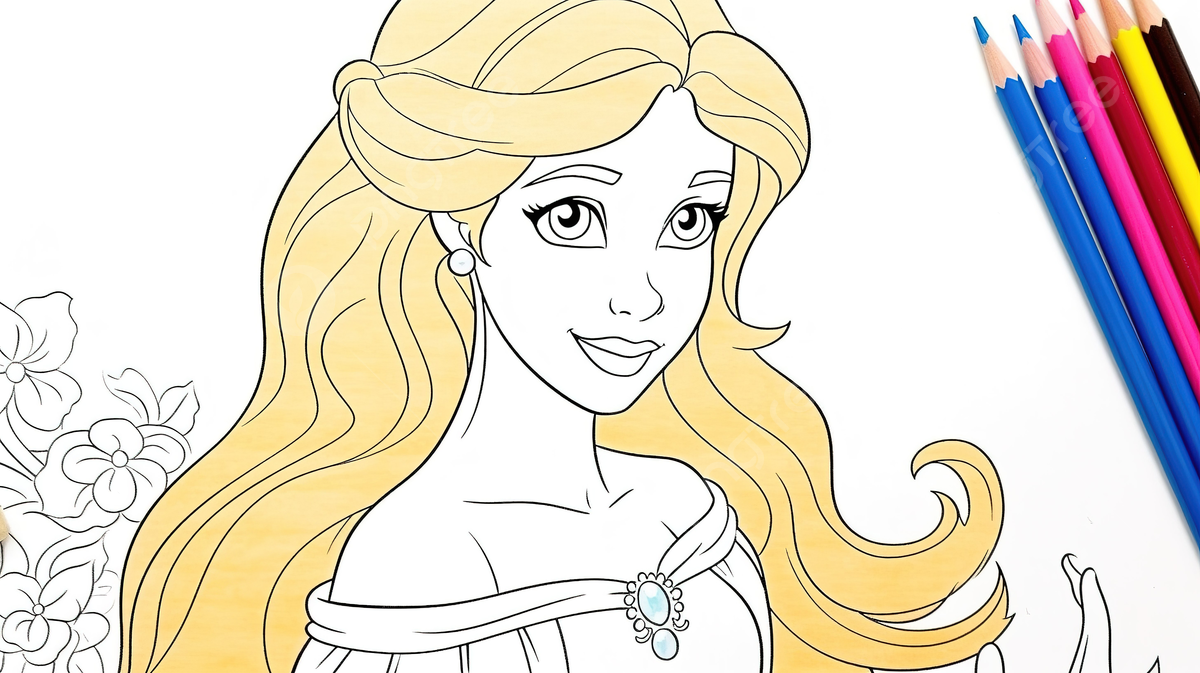 Fondo princas disney para colorear fondo dibujo de princa para colorear princa lindo imagen de fondo para dcarga gratuita
