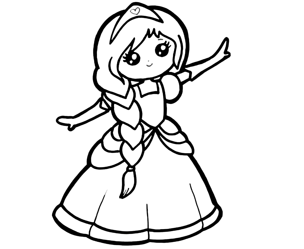 Para colorear princesa para niãas de aãos imprimir gratis