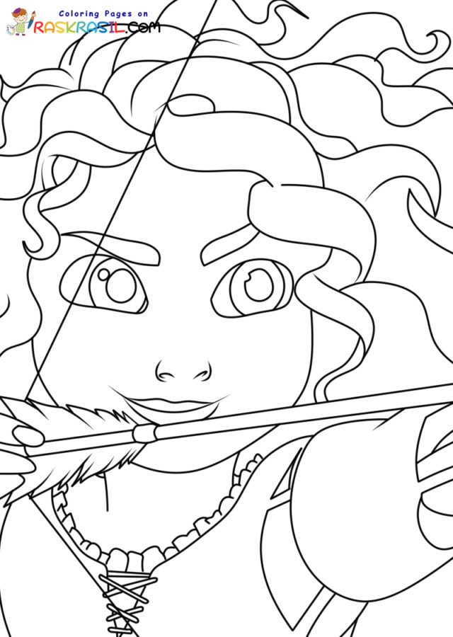 Desenhos de princesa merida para colorir