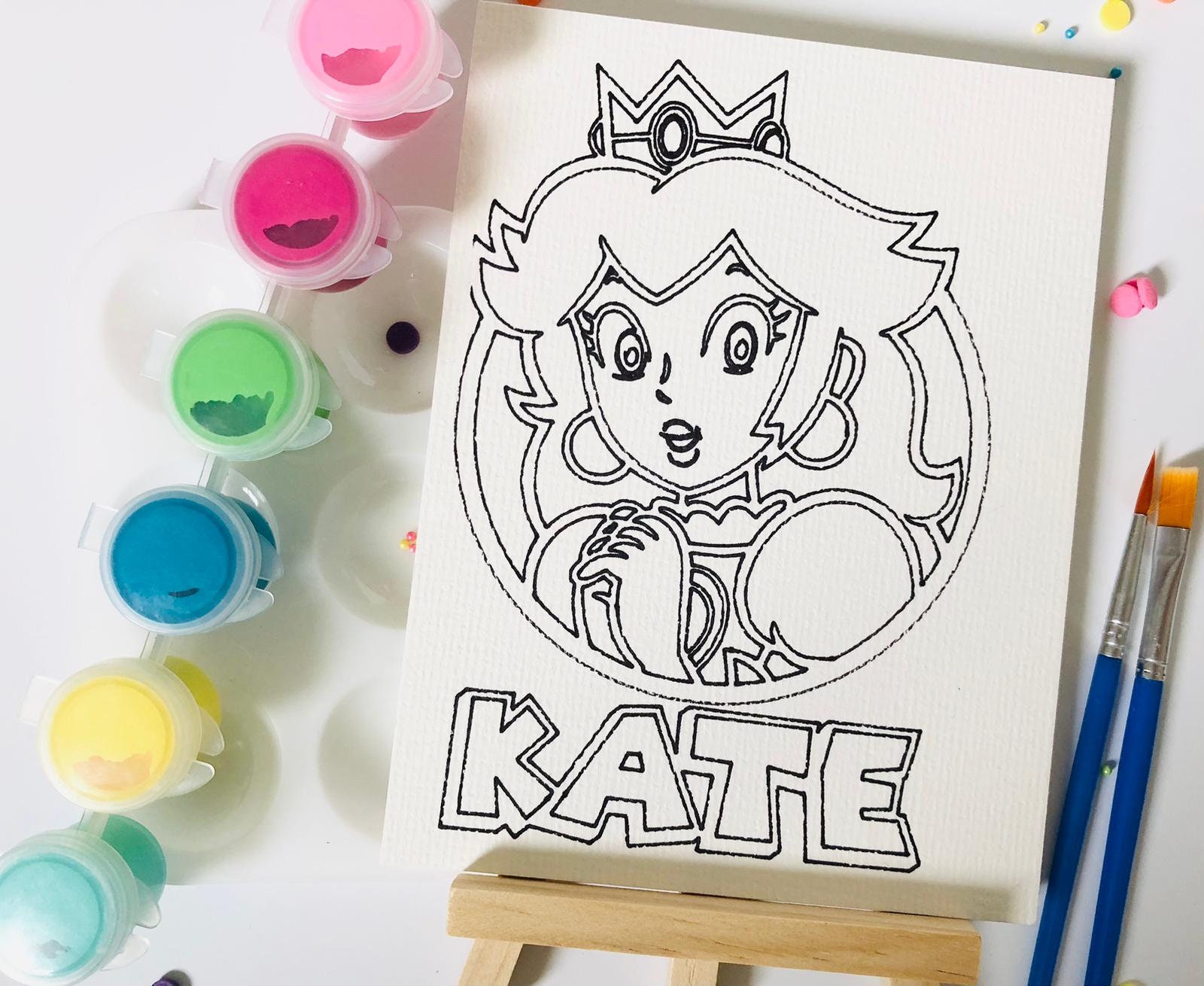 Mario paint party kids princess peach pre
