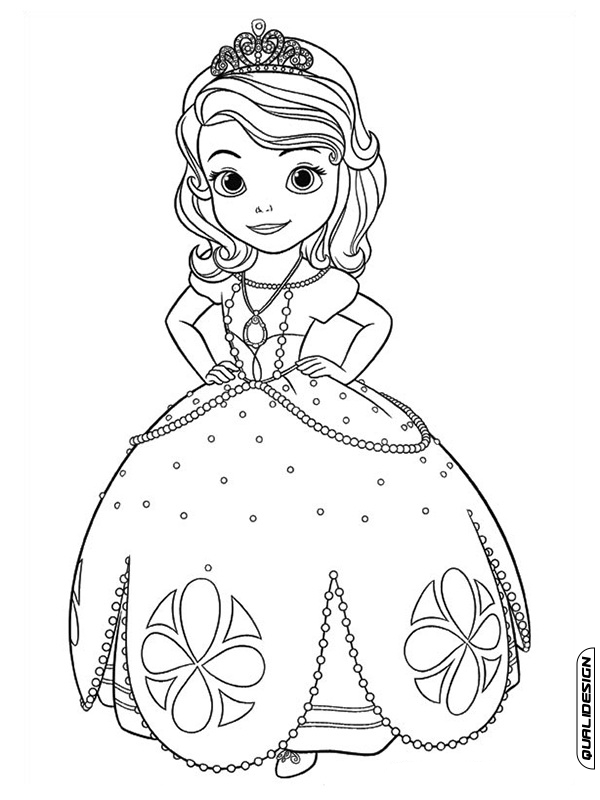 Desenhos para colorir princesinha sofia