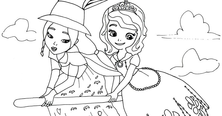 Click here to print sofia the first coloring page with lucinda from the episoâ witch coloring pages disney coloring pages printables princess coloring pages