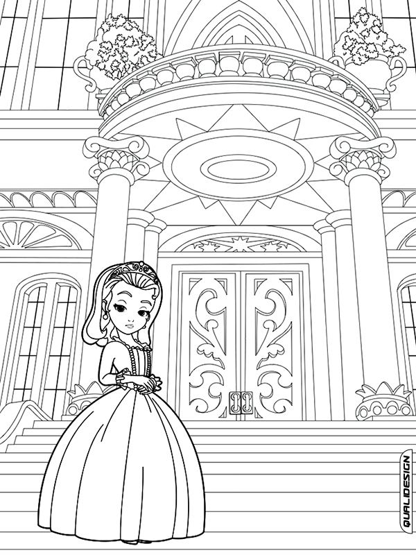 Desenhos para colorir princesinha sofia