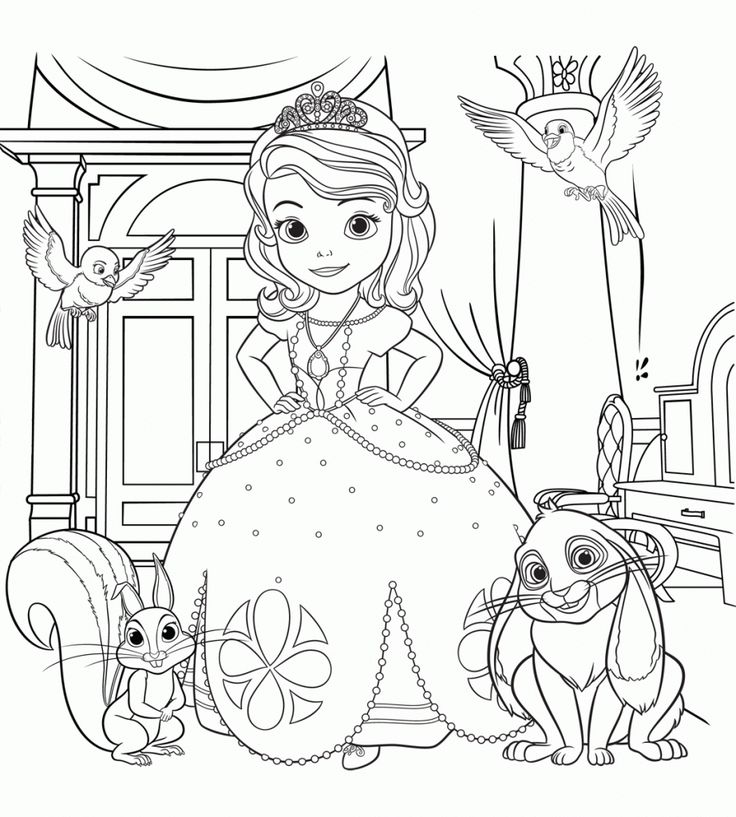 Sofia the first coloring pages
