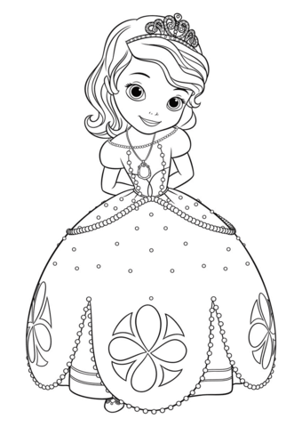 Desenho de princesa sofia para colorir desenhos para colorir e imprimir gratis