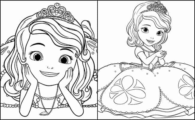 Princesa sofia para colorir