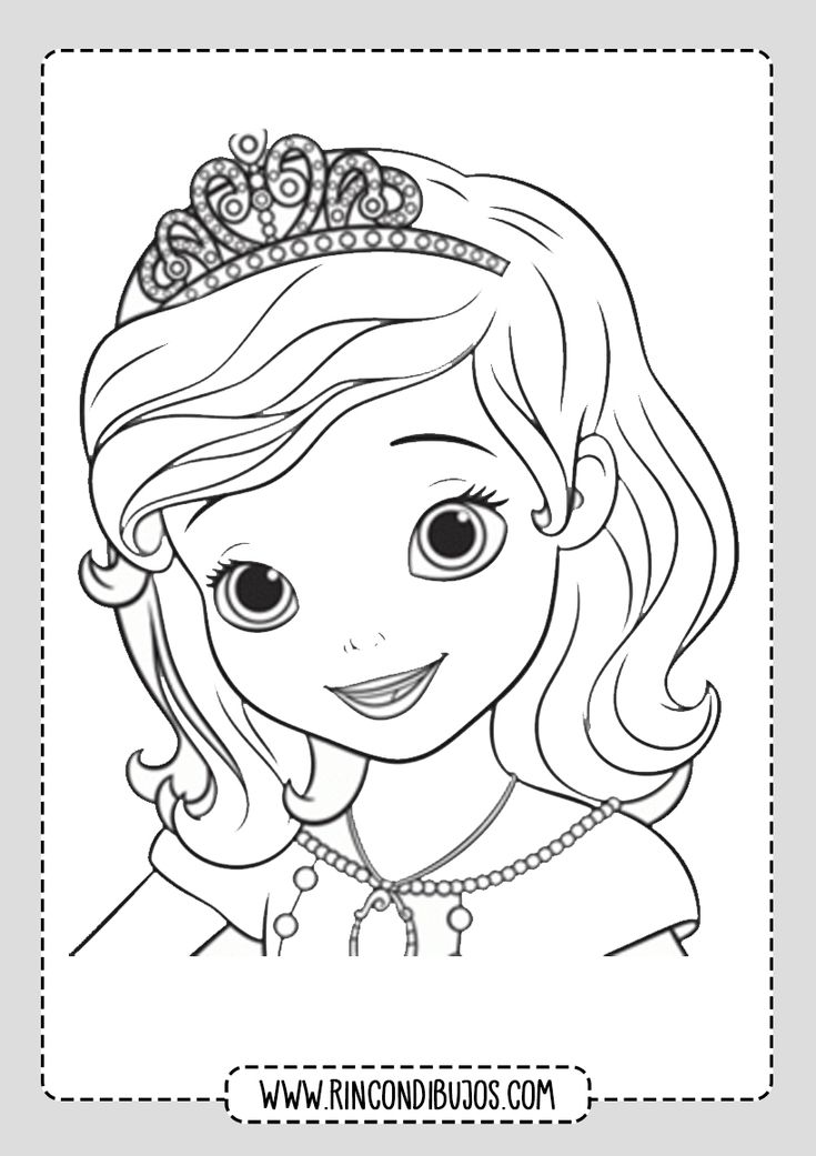 Princa sofia colorear y pintar gratis