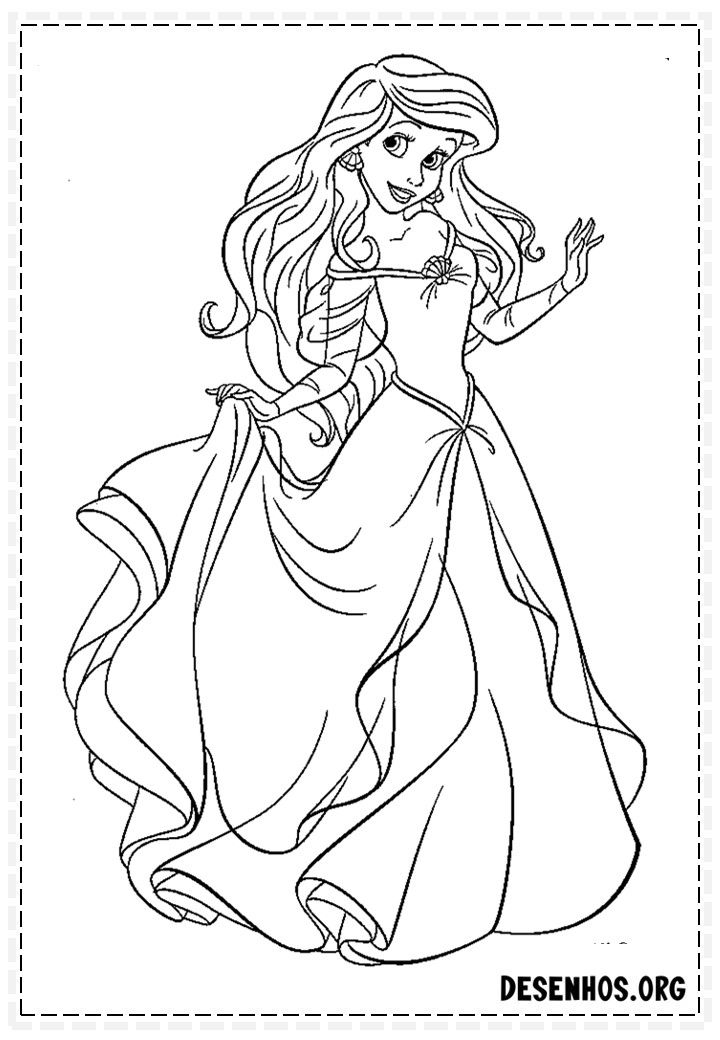 Desenhos de princesas para colorir