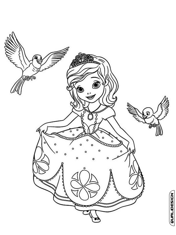 Desenhos para colorir princesinha sofia