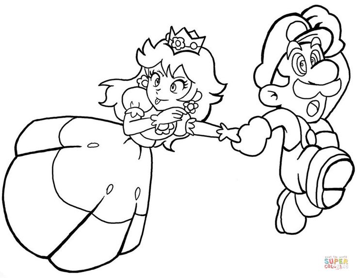 Prcess daisy with mario super colorg mario colorg pages super mario colorg pages colorg pages