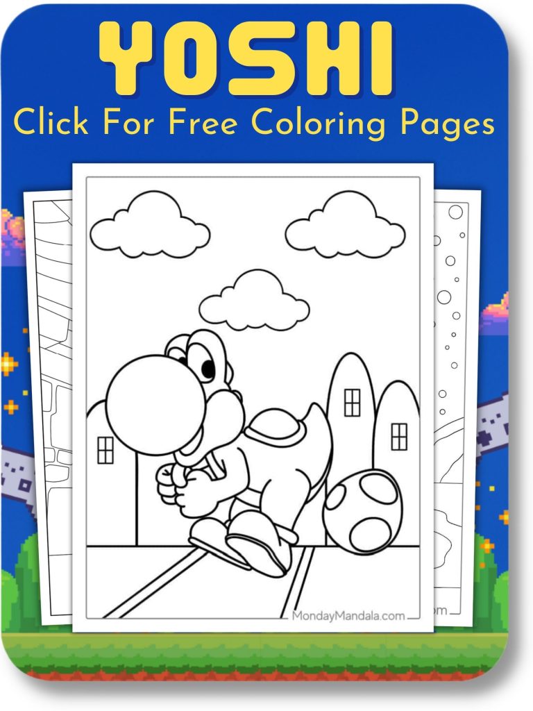 Video game coloring pages free pdf printables
