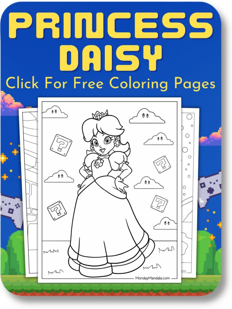 Video game coloring pages free pdf printables