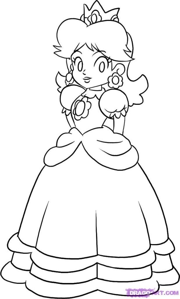 Coloring ãprincess daisy mario para colorear mario bros para colorear dibujos para colorear gratis