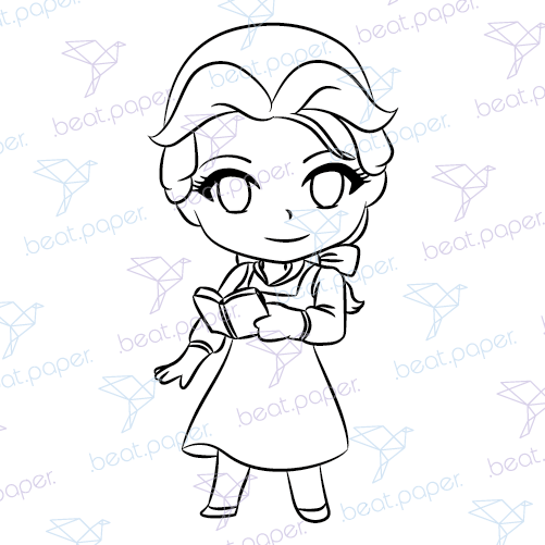 Sellos digitales de princesa disney para colorear beatpaper