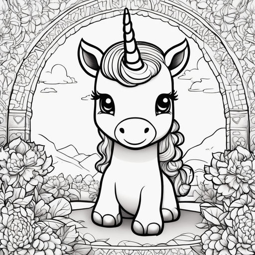A beautiful princess black and white coloring pages realistic cartoon style