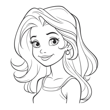 Princess coloring page with a woman wearing a tiara outline sketch drawing vector wing drawing woman drawing man drawing png and vector with transparent background for free download