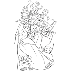 Top disney princess coloring pages for your little girl