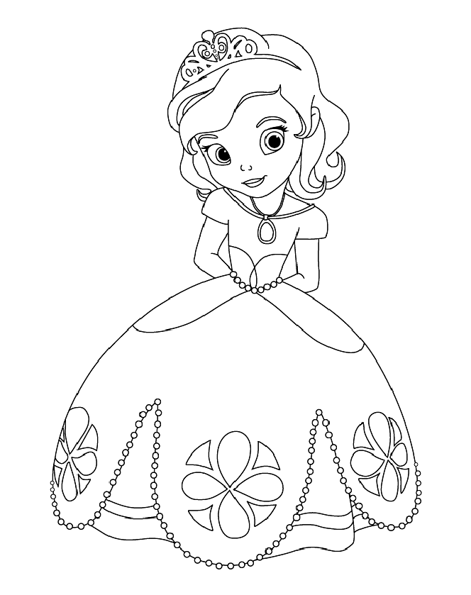Image of princess sofia disney to print and color