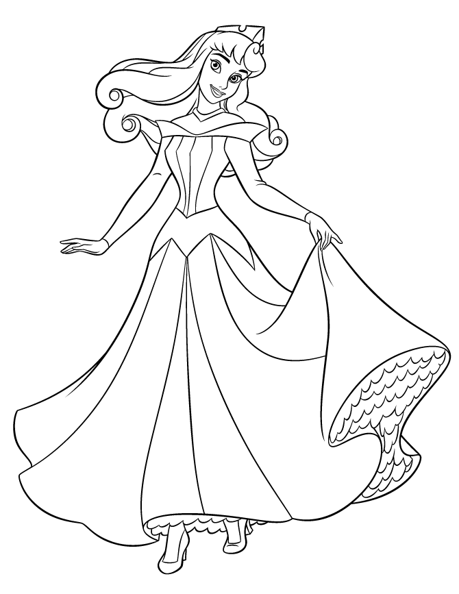 Disney princess sleeping beauty aurora coloring page princesas para colorear pãginas para colorear de princesa princesa para pintar