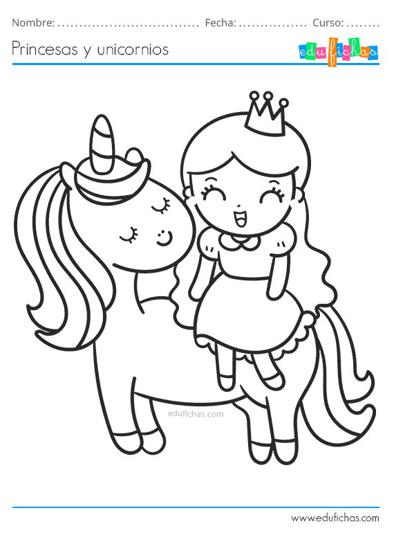 Dibujos de princesas para colorear imprimir pdf gratis
